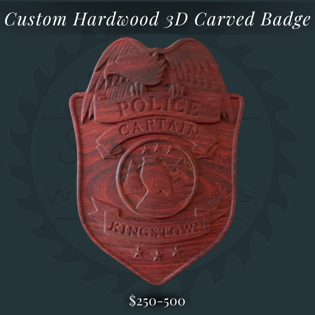 Washington State Patrol Police Officer Badge 3D V CARVED Personalized  Police Badge V Carved Wood Sign 
